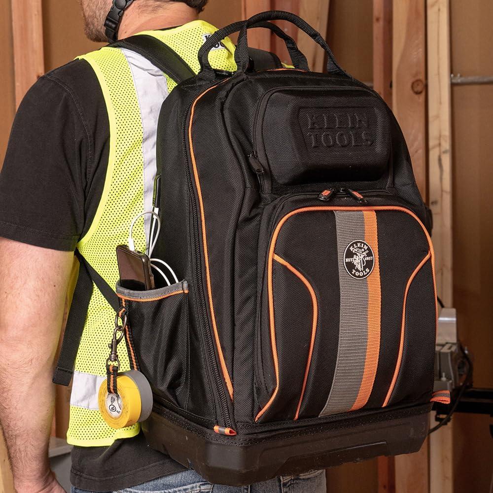 imageKlein Tools 62800BP Backpack Tool Bag Tradesman Pro ExtraLarge 40Pocket Electrician Jobsite Backpack with Molded Bottom Charging PortFullsize