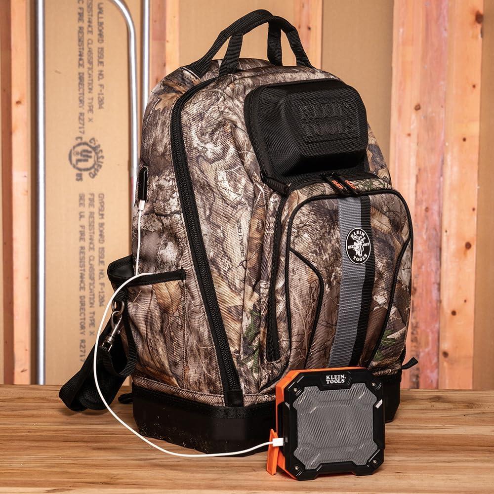imageKlein Tools 62800BP Backpack Tool Bag Tradesman Pro ExtraLarge 40Pocket Electrician Jobsite Backpack with Molded Bottom Charging PortFullsize Camo