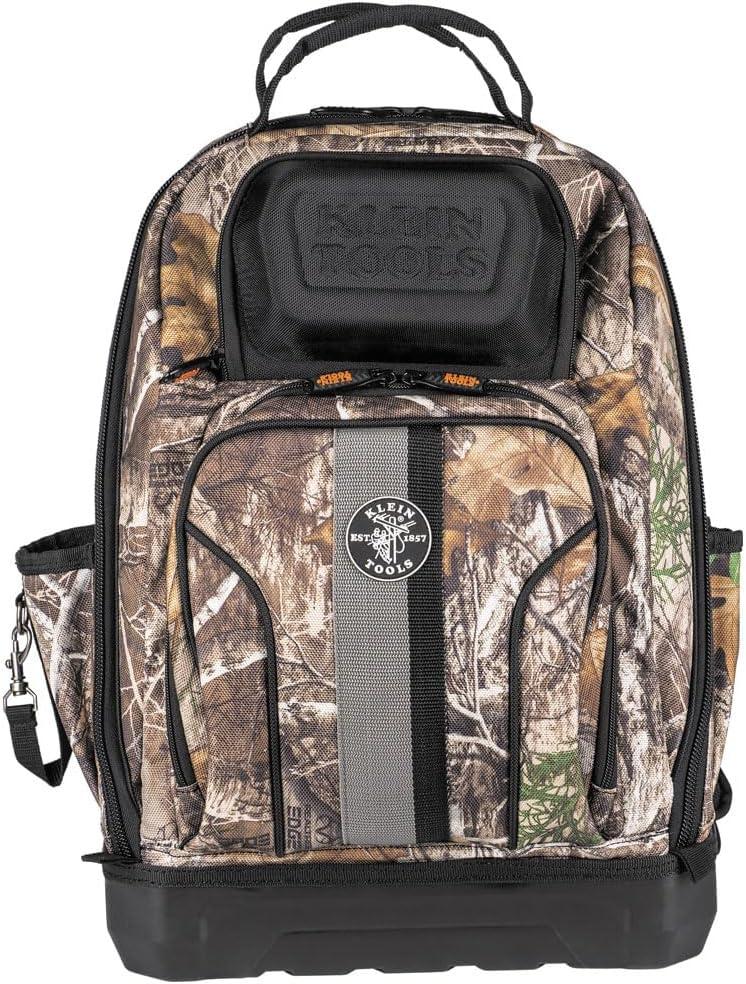 imageKlein Tools 62800BP Backpack Tool Bag Tradesman Pro ExtraLarge 40Pocket Electrician Jobsite Backpack with Molded Bottom Charging PortFullsize Camo