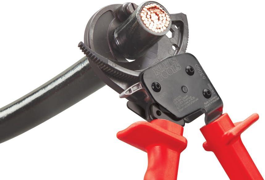 imageKlein Tools 63711 Wire Cable Cutter with Open Front Loading Jaws Cuts 600 MCM Copper 750 MCM Aluminum600 MCM Copper750MCM Aluminum