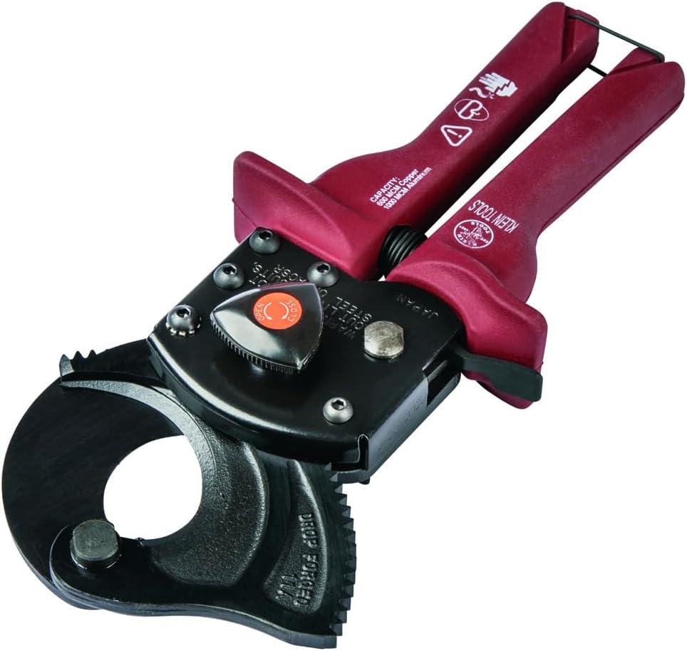 imageKlein Tools 63711 Wire Cable Cutter with Open Front Loading Jaws Cuts 600 MCM Copper 750 MCM AluminumCompact