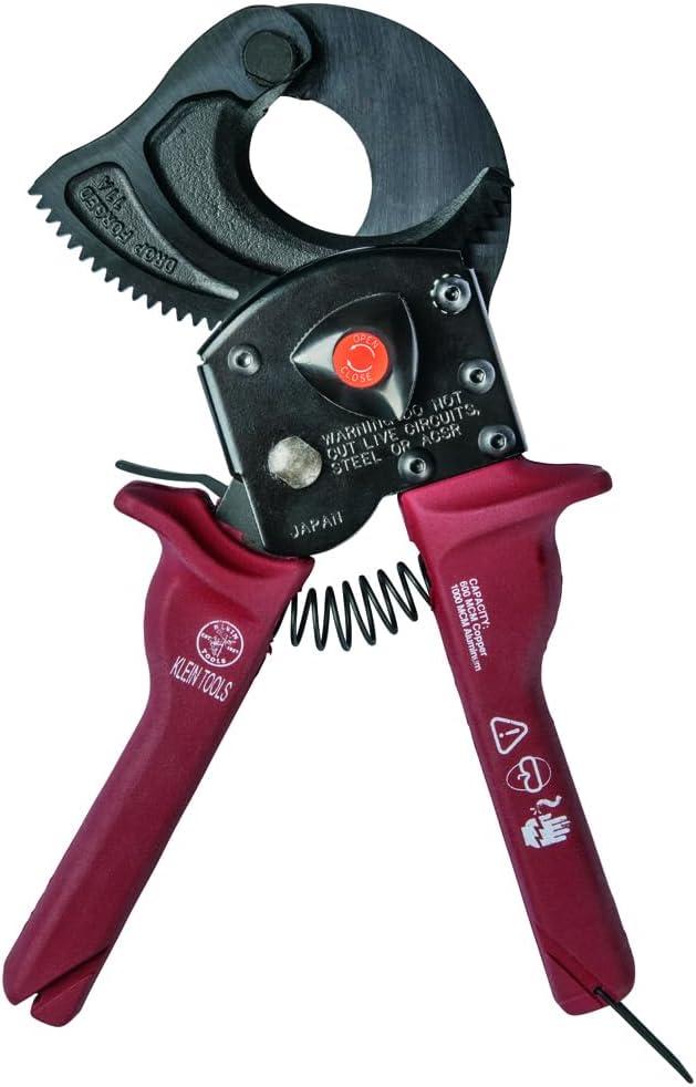 imageKlein Tools 63711 Wire Cable Cutter with Open Front Loading Jaws Cuts 600 MCM Copper 750 MCM AluminumCompact