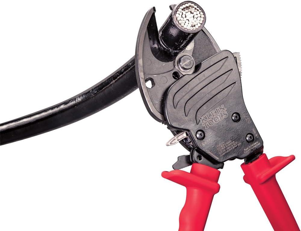 imageKlein Tools 63711 Wire Cable Cutter with Open Front Loading Jaws Cuts 600 MCM Copper 750 MCM AluminumOpen Jaw  600 MCM Copper750MCM Aluminum