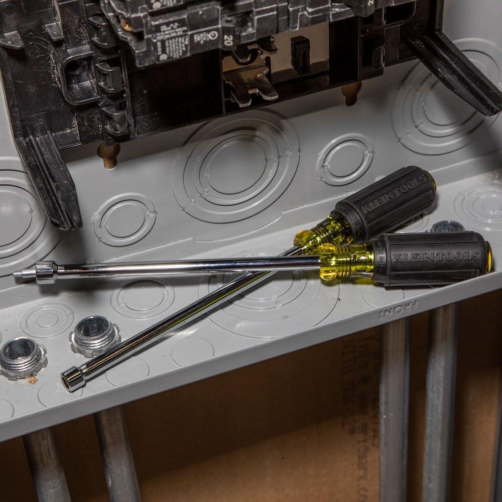 imageKlein Tools 646M Tool Set Made in USA Magnetic Nut Drivers Sizes 14 and 516Inch 6Inch Shafts 2PieceMagnetic
