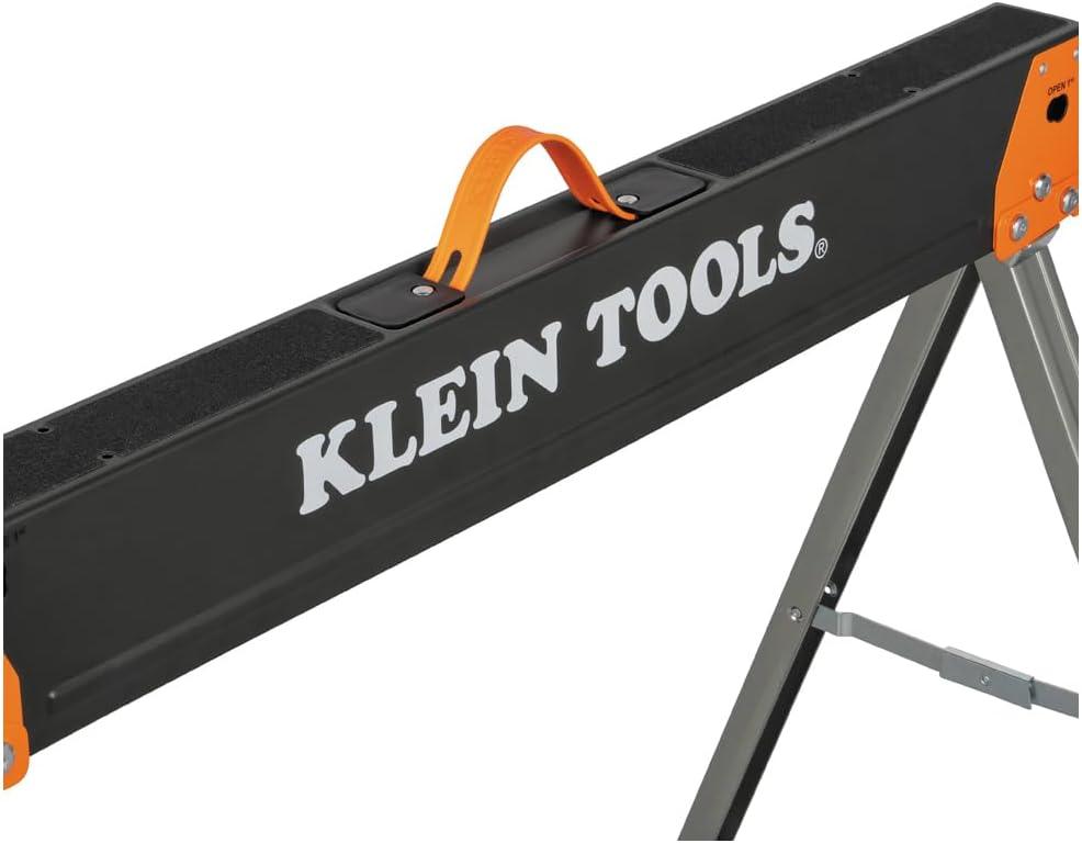 imageKlein Tools 66187 Folding Saw Horse Heavy Duty Legs Metal Saw Horse for Woodworking Carpenters Contractors 2Pack