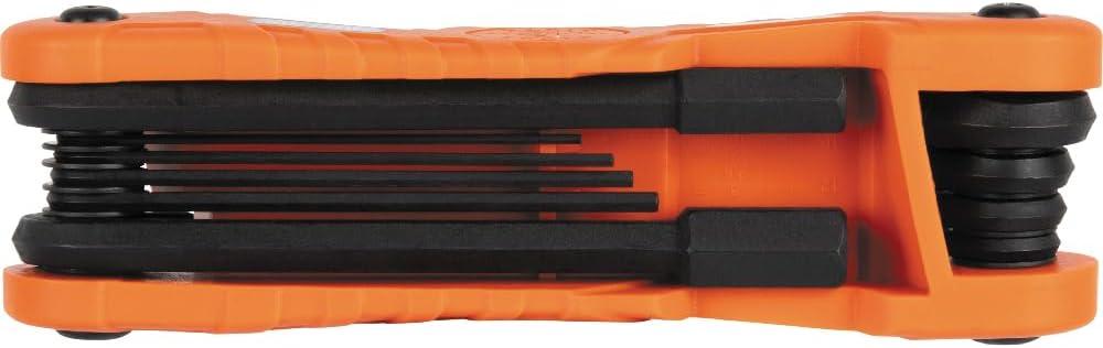 imageKlein Tools 70550 Hex Wrench Key Set 11 SAE Sizes Heavy Duty Folding Allen Wrench Tool with Extra Long Hex Keys10Key Metric