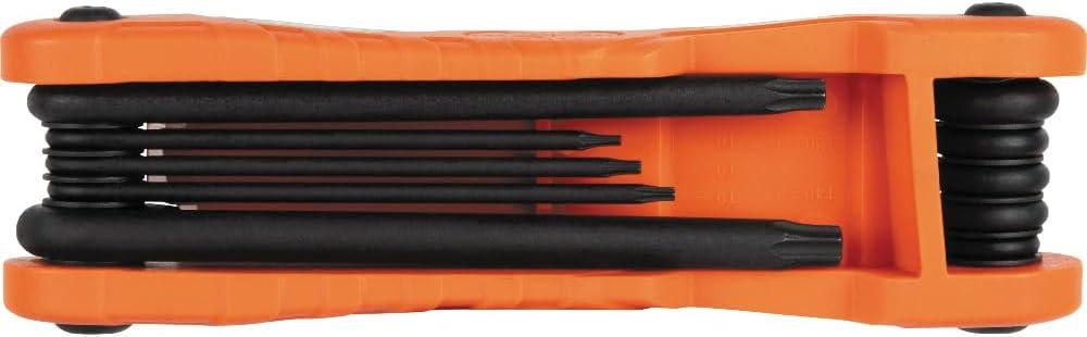 imageKlein Tools 70550 Hex Wrench Key Set 11 SAE Sizes Heavy Duty Folding Allen Wrench Tool with Extra Long Hex Keys10Key TORX
