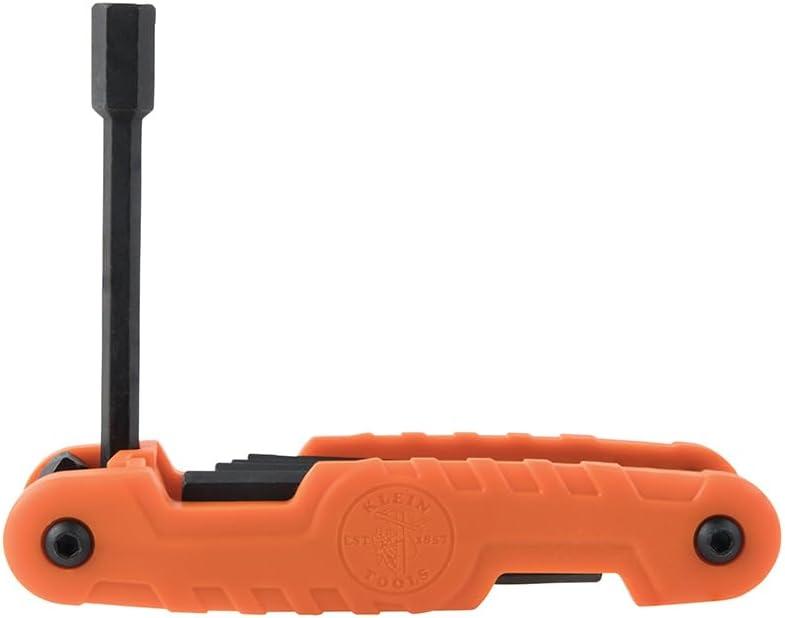 imageKlein Tools 70550 Hex Wrench Key Set 11 SAE Sizes Heavy Duty Folding Allen Wrench Tool with Extra Long Hex Keys11Key SAE