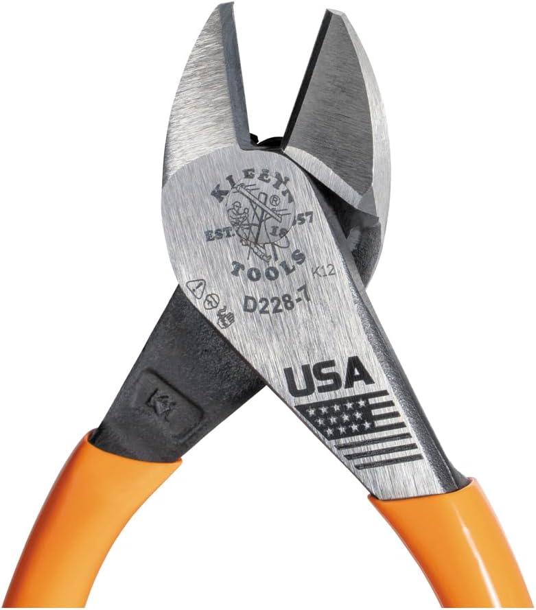 imageKlein Tools 80020 Plier Set Made in USA Linemans Pliers Diagonal Cutters and Needle Nose Pliers Induction Hardened Knives 3Piece7Inch