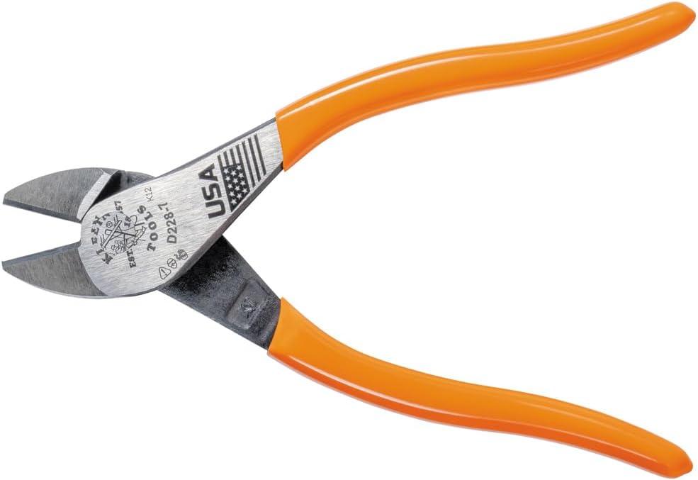 imageKlein Tools 80020 Plier Set Made in USA Linemans Pliers Diagonal Cutters and Needle Nose Pliers Induction Hardened Knives 3Piece7Inch