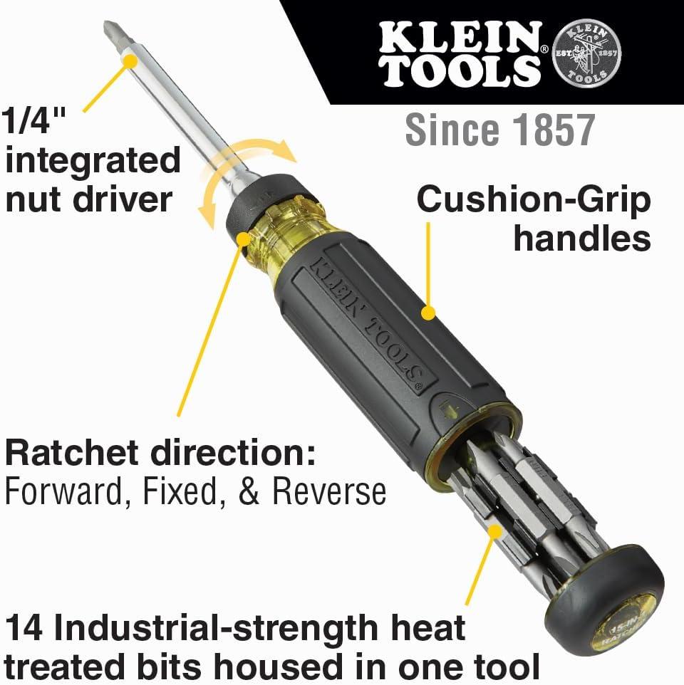 imageKlein Tools 80066 Precision Driver Kit with MultiBit Screwdriver and AllinOne Repair Tool Kit with 39 Bits for Apple Products 2PieceScrewdriver Set and 15in1 Screwdriver