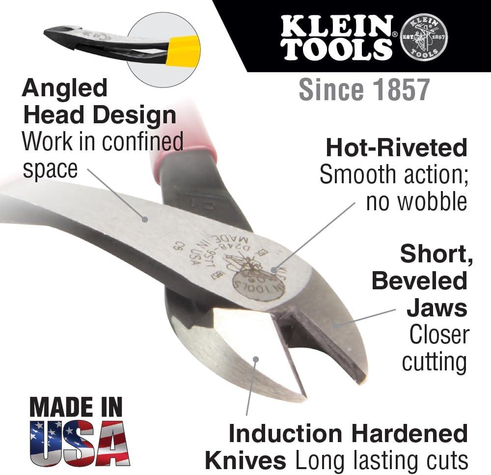 imageKlein Tools 80080 Hand Tool Kit includes 2 Screwdrivers Made in USA 3 Pliers Wire Stripper and Cutter for Electricians 6PieceTool Set