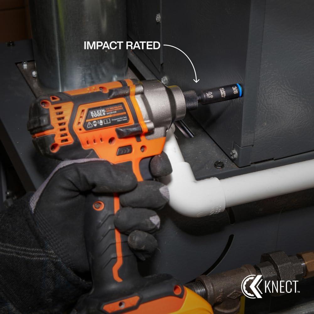 imageKlein Tools 80191 KNECT S ImpactRated MultiBit Screwdriver Set 11in1 and 7in1 Ratcheting Drivers with Phillips Slotted Square Torx Tips Nut Drivers Stubby Driver