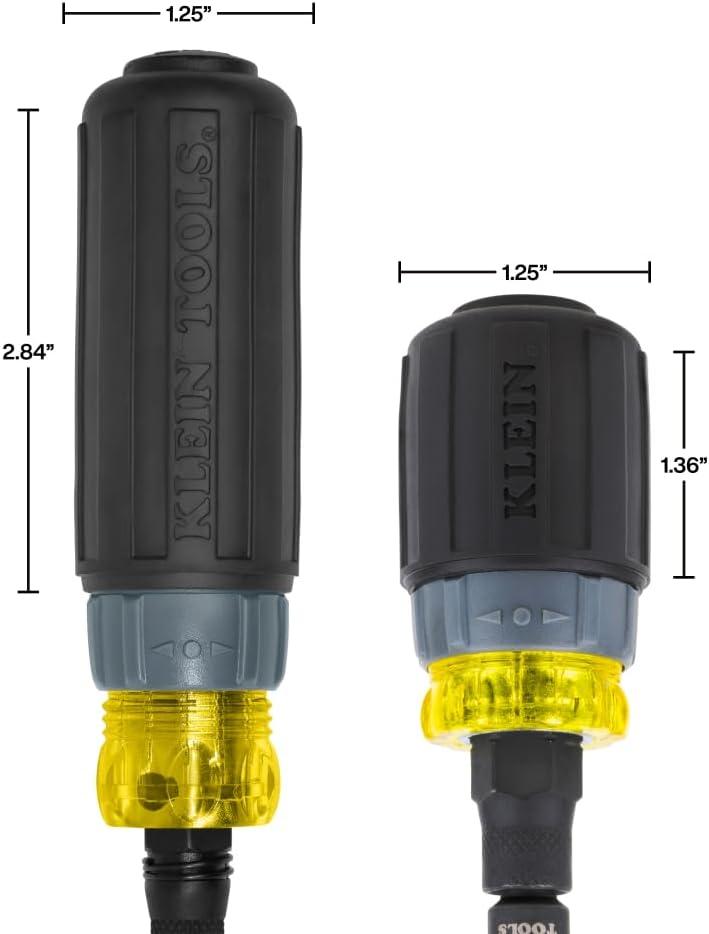 imageKlein Tools 80191 KNECT S ImpactRated MultiBit Screwdriver Set 11in1 and 7in1 Ratcheting Drivers with Phillips Slotted Square Torx Tips Nut Drivers Stubby Driver