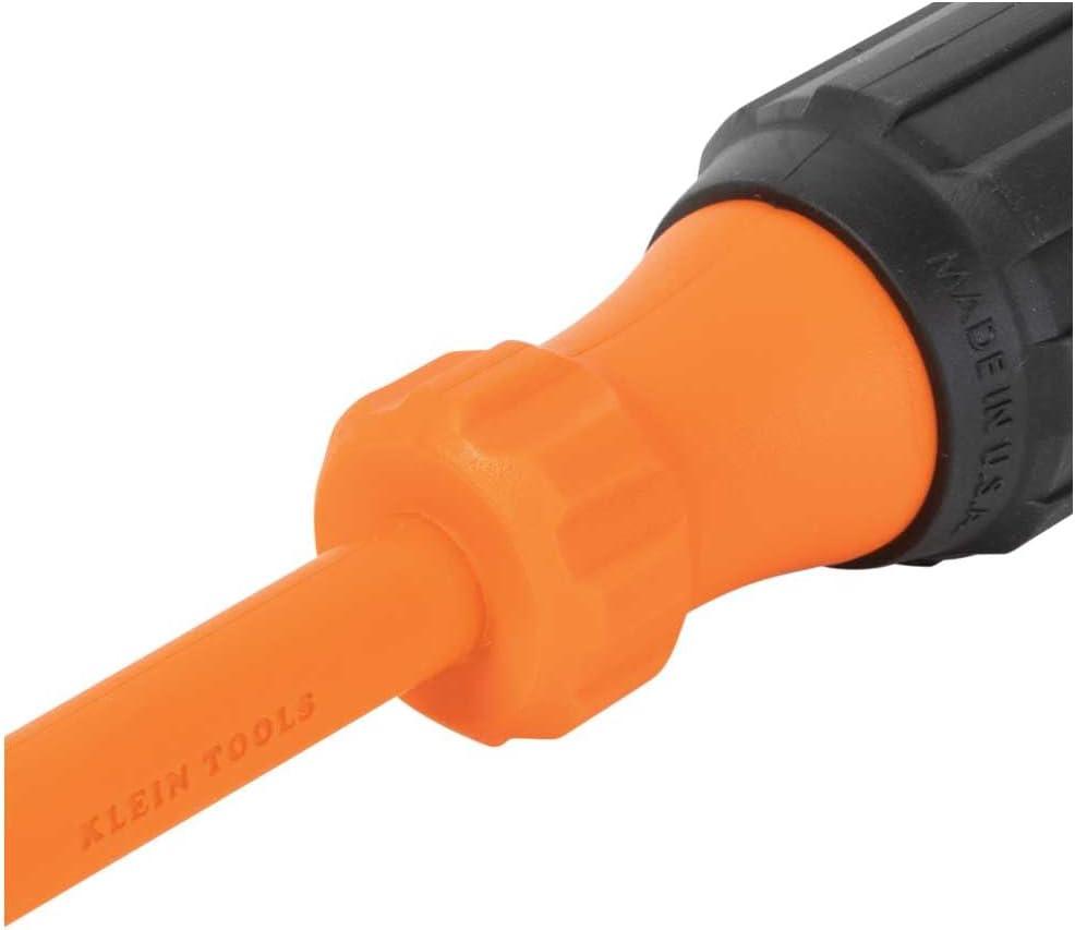 imageKlein Tools 85076INS Insulated Screwdriver Set Made in USA features 1000V Electricial Screwdrivers 3 Phillips and 2 Slotted and Square Tips 6Piece3Piece Set