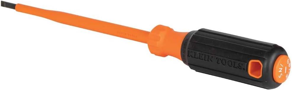 imageKlein Tools 85076INS Insulated Screwdriver Set Made in USA features 1000V Electricial Screwdrivers 3 Phillips and 2 Slotted and Square Tips 6Piece6Piece Set