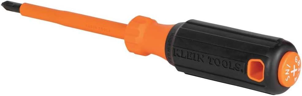 imageKlein Tools 85076INS Insulated Screwdriver Set Made in USA features 1000V Electricial Screwdrivers 3 Phillips and 2 Slotted and Square Tips 6Piece6Piece Set