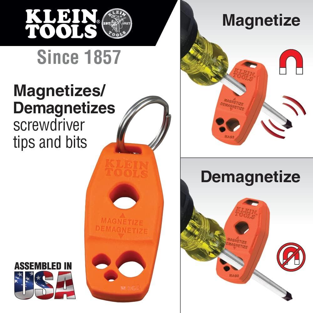 imageKlein Tools 85148 Screwdriver Set with Magnetizer  Demagnetizer for Magnetic Tips Flathead and Phillips Home Improvement 9Piece16Piece Screwdriver Set