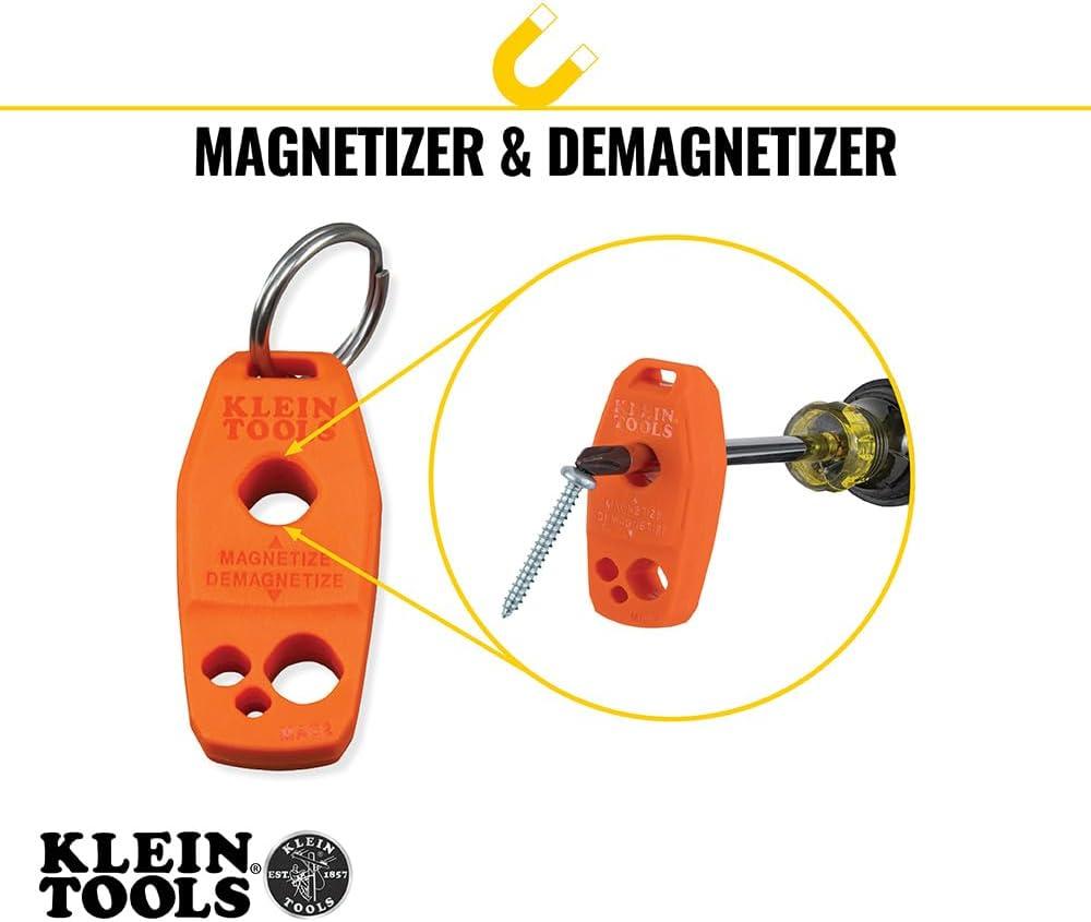 imageKlein Tools 85148 Screwdriver Set with Magnetizer  Demagnetizer for Magnetic Tips Flathead and Phillips Home Improvement 9Piece8Piece Screwdriver Set