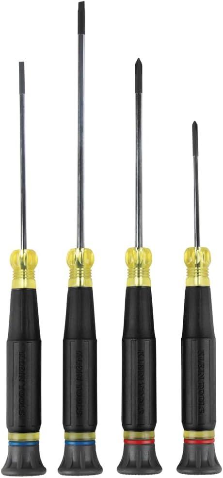 imageKlein Tools 85617 Mini Precision Screwdriver Set Slotted Phillips TORX CushionGrip Handles Ideal for Terminal Blocks ElectronicsScrewdriver Set