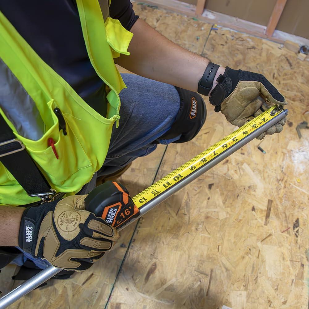 imageKlein Tools 9225 Tape Measure HeavyDuty Measuring Tape with 25Foot DoubleHook DoubleSided Nylon Reinforced Blade with Metal Belt Clip16Foot