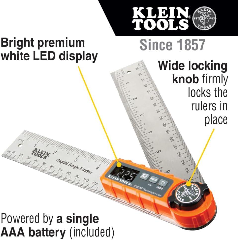 imageKlein Tools 935DAF Digital Angle Finder Precision Measurements Miter Saw Protractor Angle Calculation and Portable DesignAngle Finder