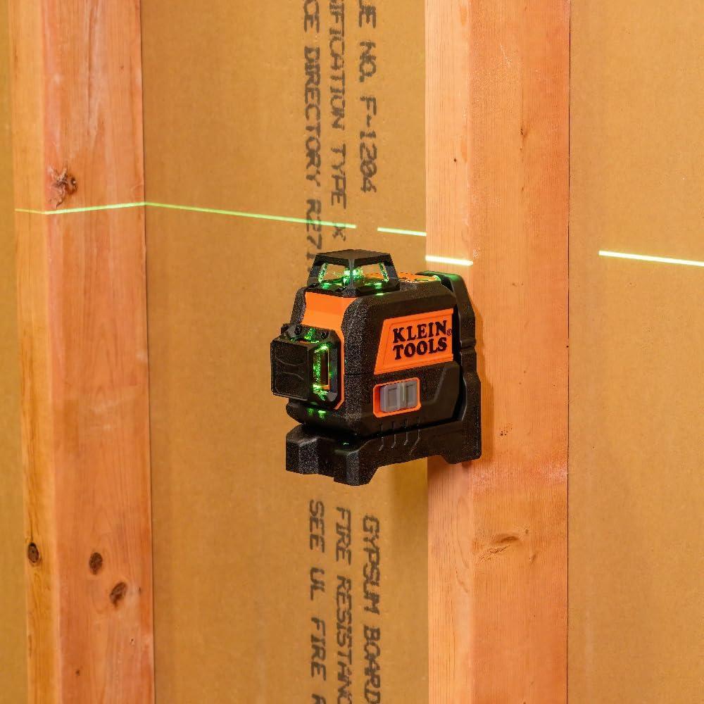imageKlein Tools 93CPLG Compact SelfLeveling Laser Level Bright Green Cross Line 360Degree Laser Planes Rechargeable Magnetic Mount360Degree Planar