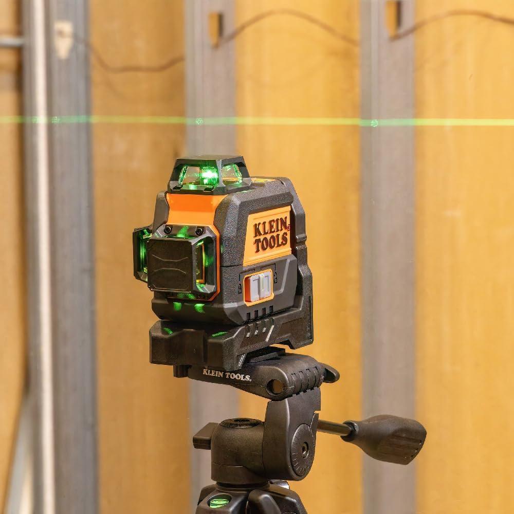 imageKlein Tools 93CPLG Compact SelfLeveling Laser Level Bright Green Cross Line 360Degree Laser Planes Rechargeable Magnetic Mount360Degree Planar