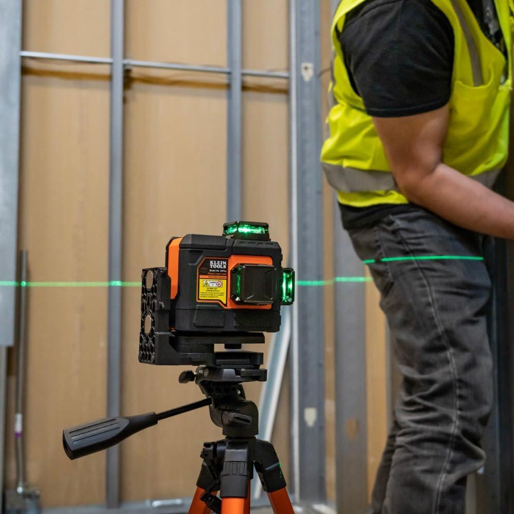 imageKlein Tools 93PLL SelfLeveling Laser Level with Bright Green 3x360Degree Planes Rechargeable Battery Magnetic MountLaser