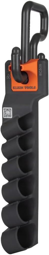 imageKlein Tools BC509S Socket Holder Module Hold 6 Impact Socket Sizes 38Inch to 118Inch Optional SHook Secures Module to Aerial Buckets