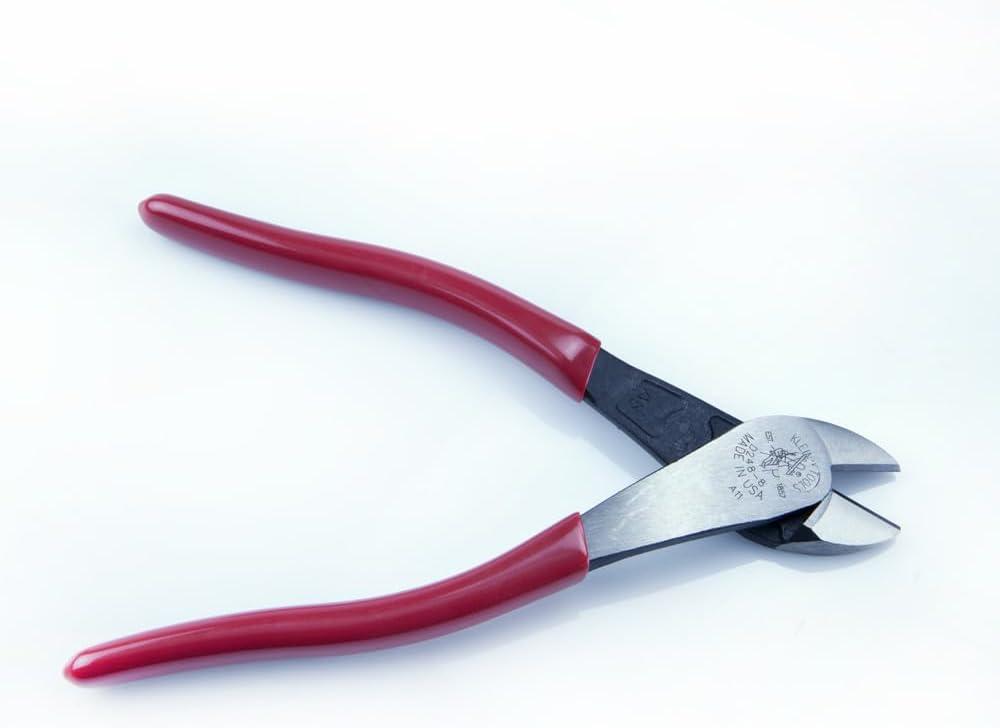 imageKlein Tools D2488 Pliers Made in USA Diagonal Cutting MultiPurpose Pliers with Angled Head HighLeverage Design and Short Jaw 8Inch8Inch