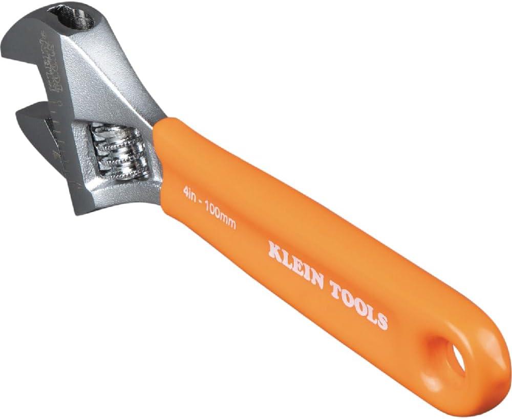 imageKlein Tools D5074 Adjustable Wrench Set Extra Capacity 6Inch 8Inch 10Inch 12Inch Forged Alloy Steel Metric and SAE 4Piece4Inch