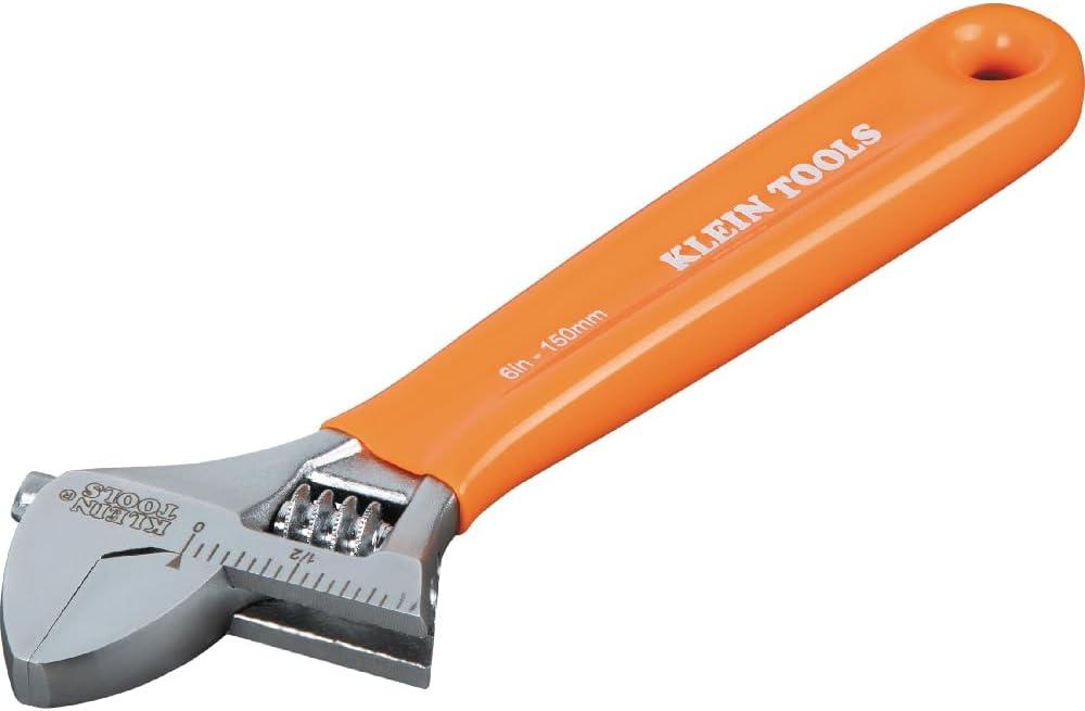 imageKlein Tools D5074 Adjustable Wrench Set Extra Capacity 6Inch 8Inch 10Inch 12Inch Forged Alloy Steel Metric and SAE 4Piece4Piece Kit