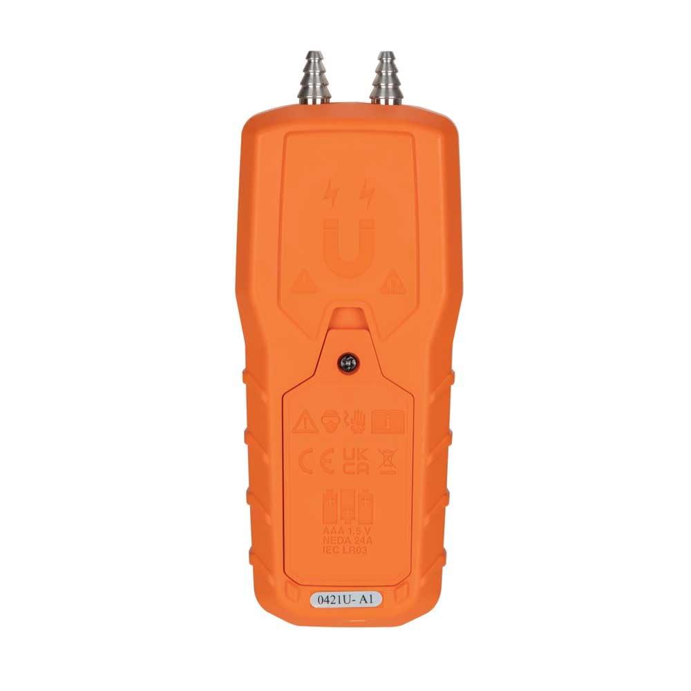 imageKlein Tools ET180 Digital Manometer Air and Gas Pressure Tester Differential Dual Port Pressure Gauge Large LCD Display with BacklightOne Size