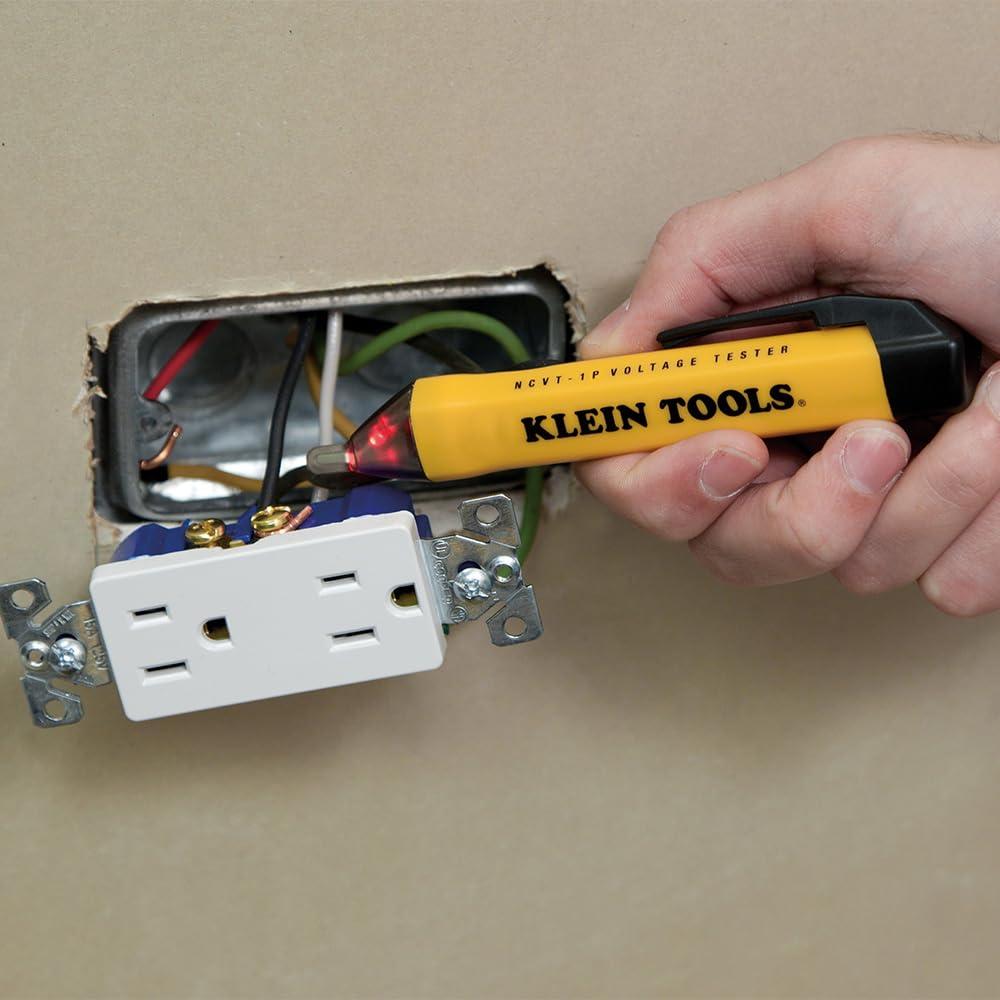 imageKlein Tools ET310 AC Circuit Breaker Finder Electric and Voltage Tester with Integrated GFCI Outlet Tester3Piece Kit