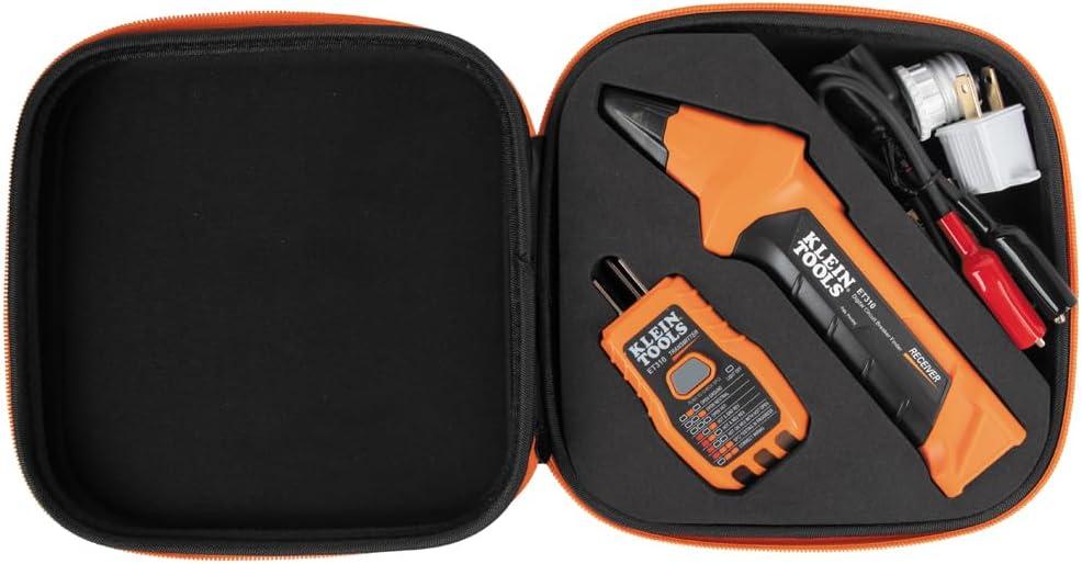 imageKlein Tools ET310KIT AC Circuit Breaker Finder Kit Electric Tester GFCI Tester Leads Adapters and Case