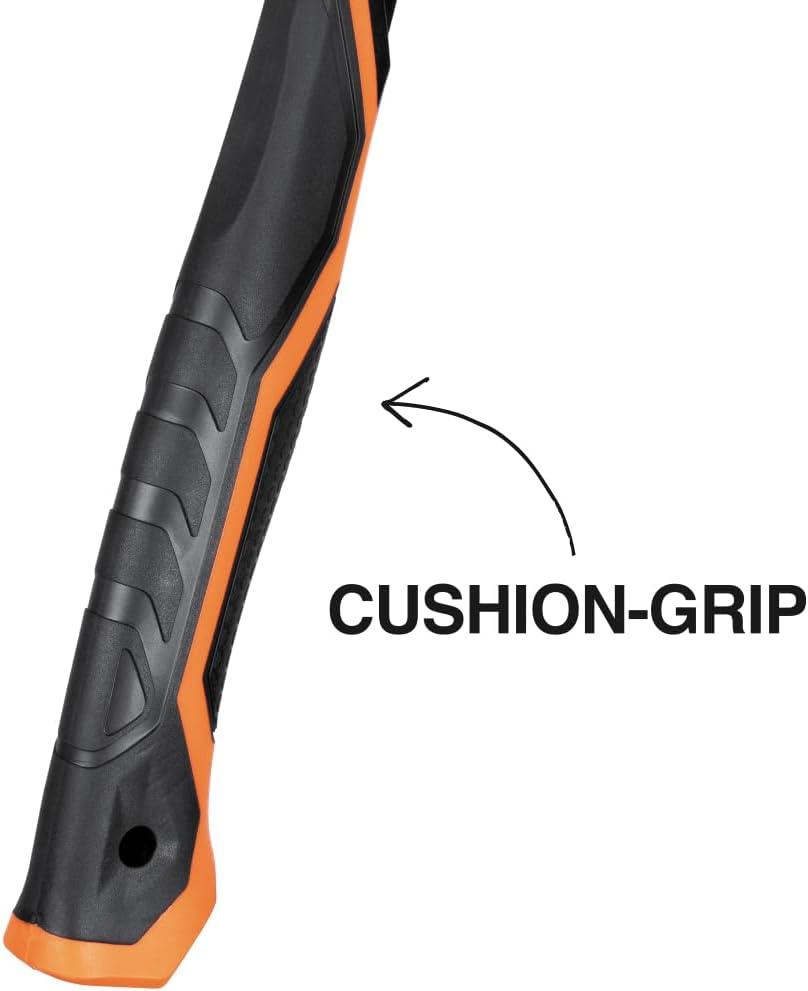 imageKlein Tools H80918S Smooth Face Framing Hammer with Straight Claw 18Ounce Forged Steel Magnetic Nail Starter and ExtraLarge Squared Strike Face