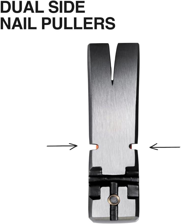 imageKlein Tools H80920S Smooth Face Framing Hammer with Straight Claw 20Ounce Forged Steel Magnetic Nail Puller and ExtraLarge Squared Strike Face20 oz