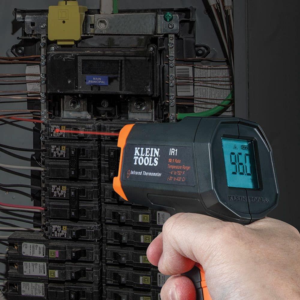 imageKlein Tools IR1 Infrared Thermometer Digital Laser Gun is NonContact Thermometer with a Temperature Range 4 to 752Degree FahrenheitIR Thermometer