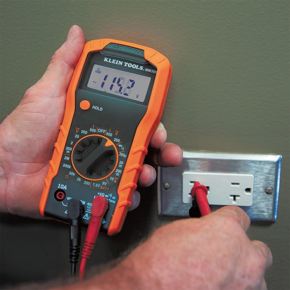 imageKlein Tools IR1 Infrared Thermometer Digital Laser Gun is NonContact Thermometer with a Temperature Range 4 to 752Degree FahrenheitIR Thermometer w3Piece Tester Kit