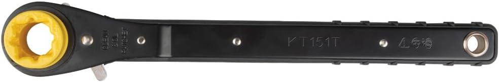 imageKlein Tools KT151T Linemans Ratcheting Wrench with BoltThrough Design 34Inch 1316Inch 1Inch x 118Inch Combination Square Socket