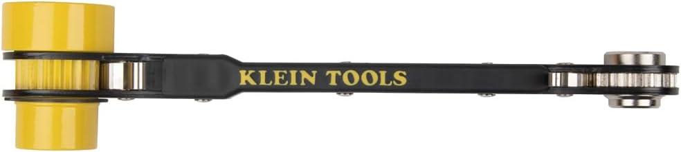 imageKlein Tools KT155T 6In1 Linemans Ratcheting Wrench with Bolt Through Design and Bright Yellow SocketOne Size