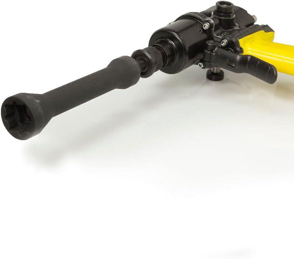 imageKlein Tools KT155T 6In1 Linemans Ratcheting Wrench with Bolt Through Design and Bright Yellow SocketOne Size