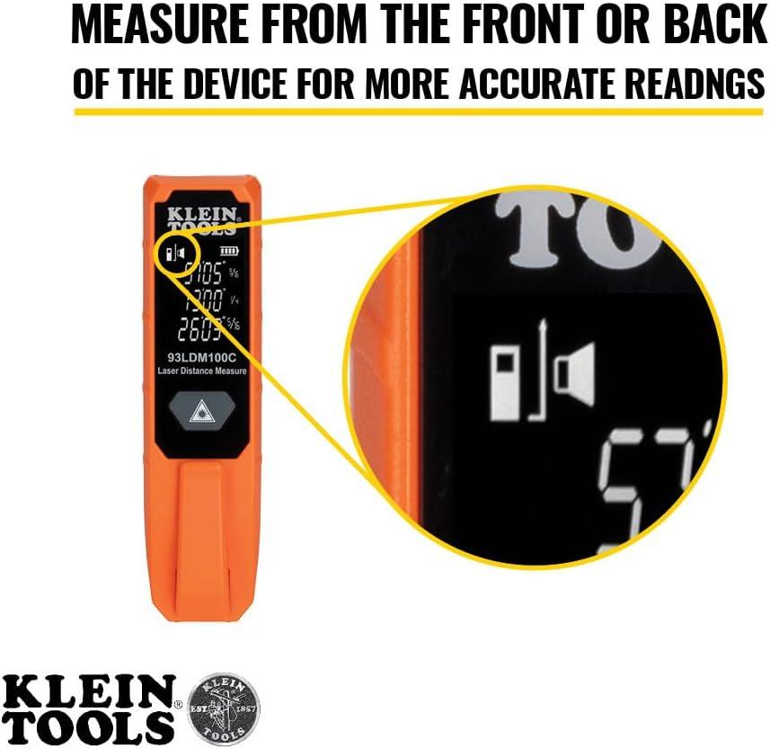 imageKlein Tools Laser Distance Measure Measures in Feet Inches Meters100Foot