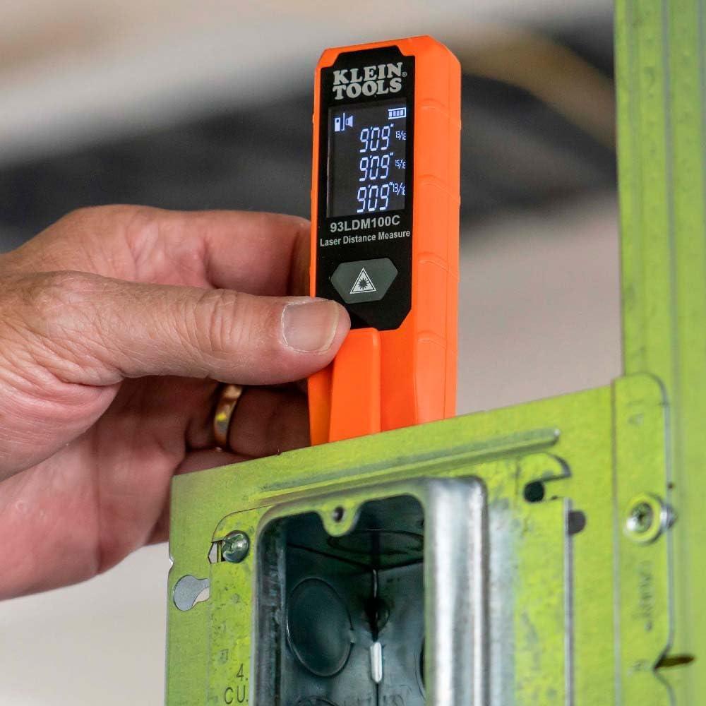 imageKlein Tools Laser Distance Measure Measures in Feet Inches Meters100Foot