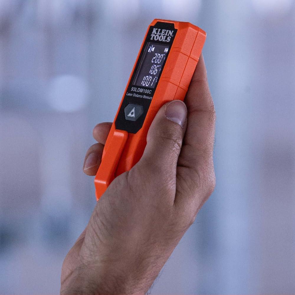 imageKlein Tools Laser Distance Measure Measures in Feet Inches Meters100Foot