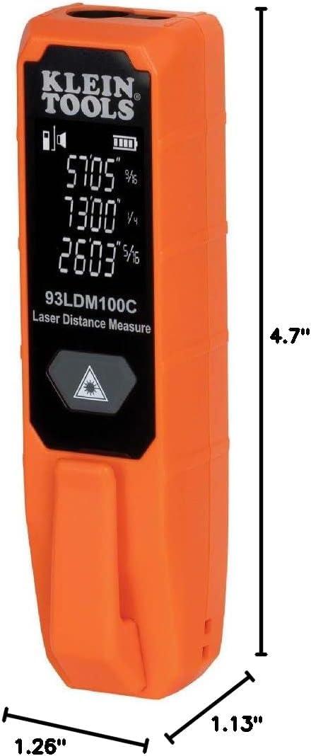 imageKlein Tools Laser Distance Measure Measures in Feet Inches Meters100Foot