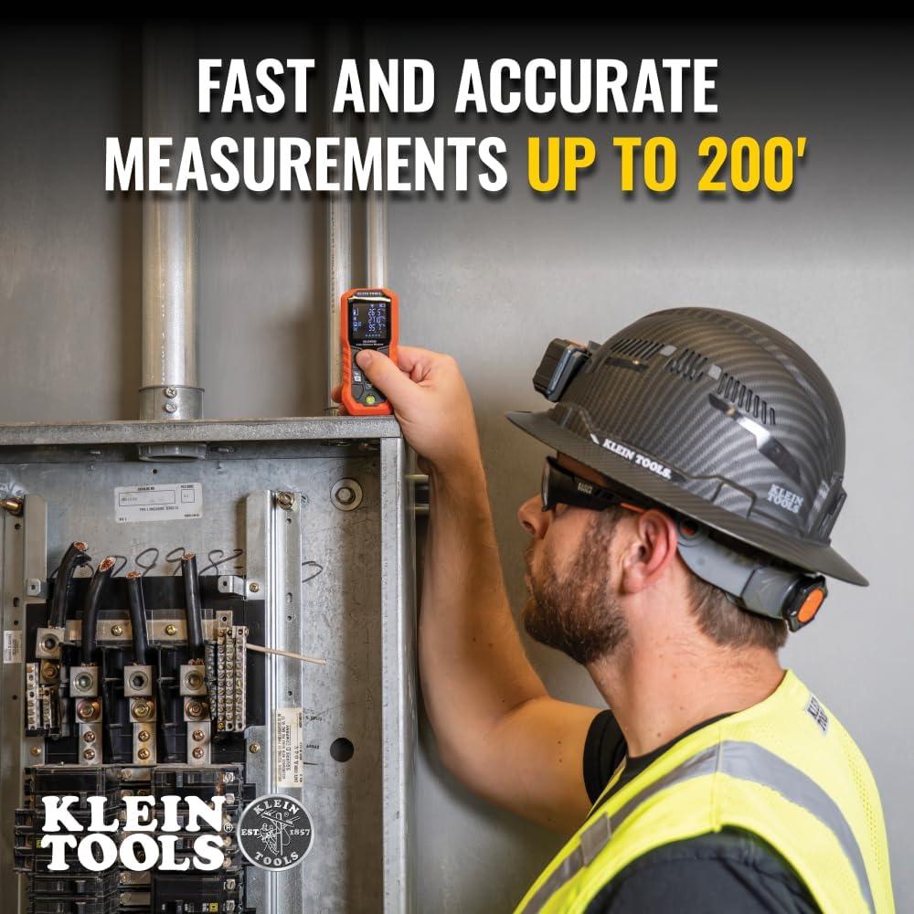 imageKlein Tools Laser Distance Measure Measures in Feet Inches Meters200Foot