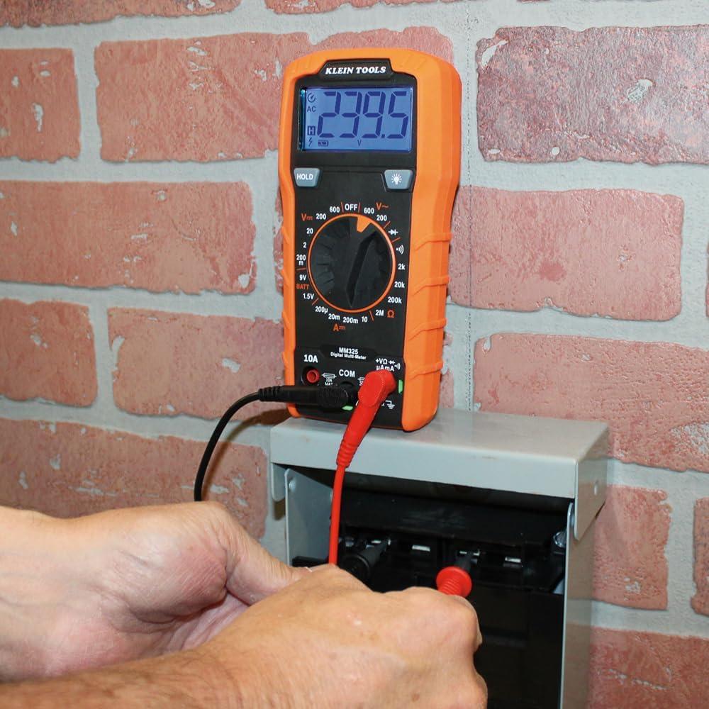 imageKlein Tools MM325 Multimeter Digital ManualRanging 600V ACDC Voltage Tester Tests Batteries Current Resistance Diodes and Continuity