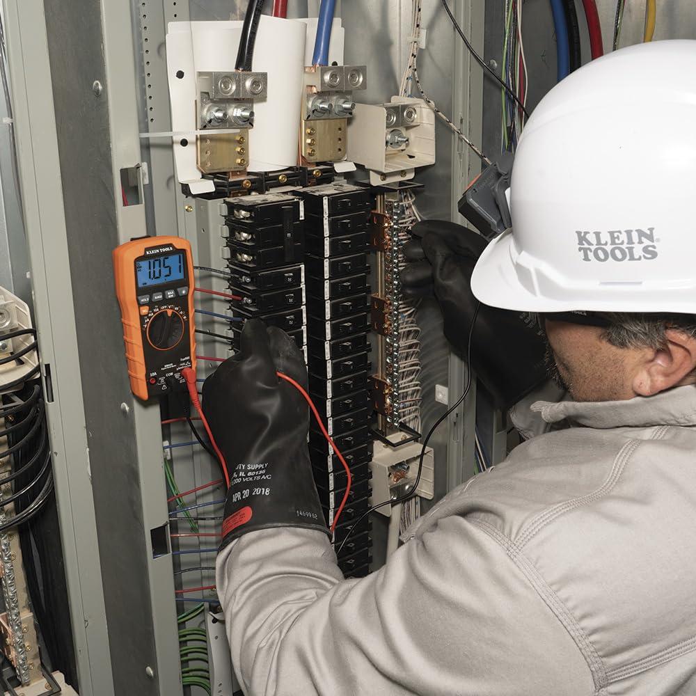 imageKlein Tools MM420 Digital Multimeter AutoRanging TRMS Multimeter 600V ACDC Voltage 10A ACDC Current 50 MOhms ResistanceAutoRanging